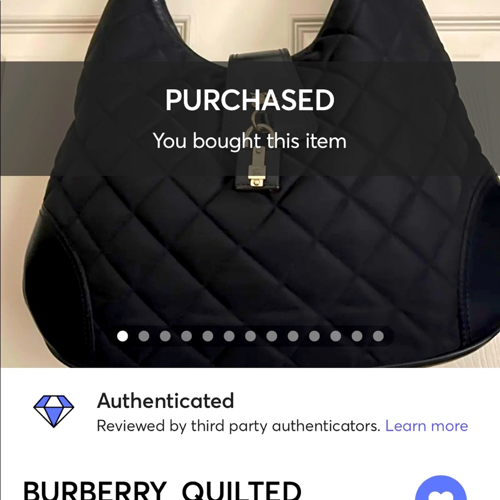 Burberry quilted shoulder bag